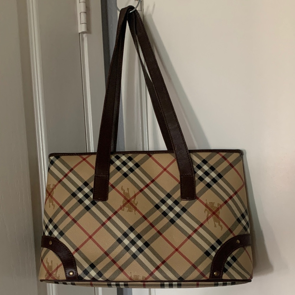 Vintage Burberry Shoulder Bag Nova Check with EKD print